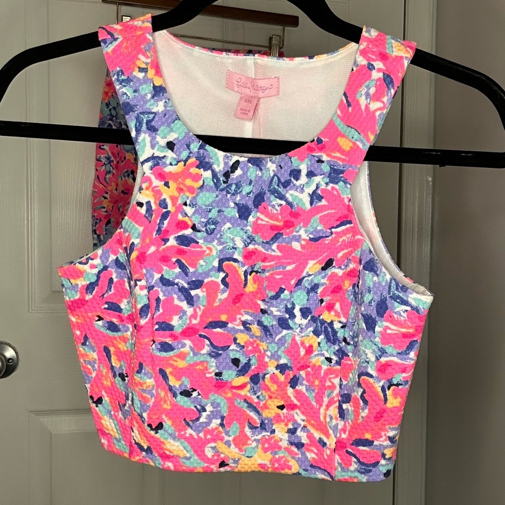 Lilly Pulitzer Coco Coral Crab Mallika Set XXS - Picture 2 of 9